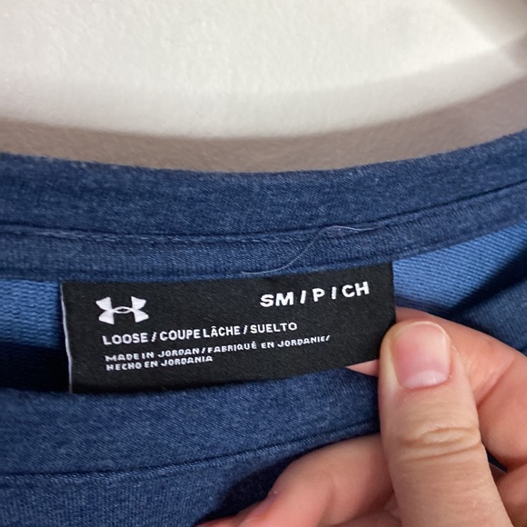 Under Armour mesh insert colorblock loose fit athletic long sleeve top size S - Picture 7 of 7